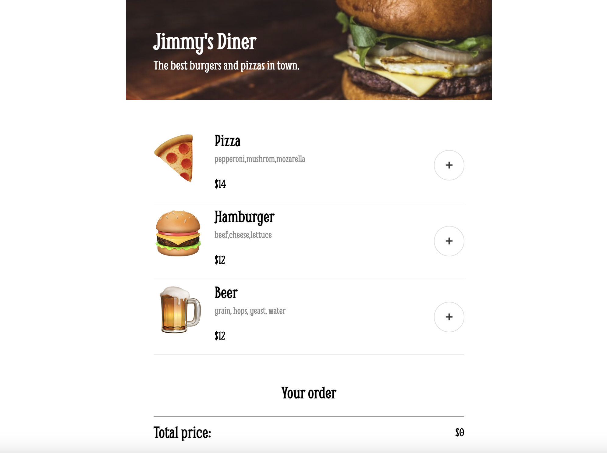 Restaurant Ordering App screenshot